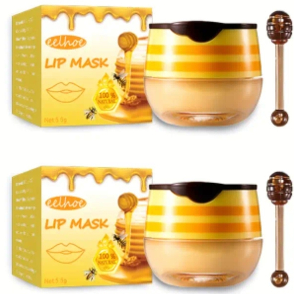 Honey Bee Lipstick Lip Mask, With Applicator, Non Greasy And Easy To Absorb